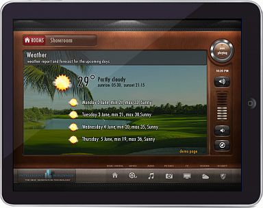  (Showroom). Control interface