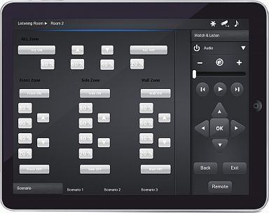  (HIFI Club automated interior). Control interface